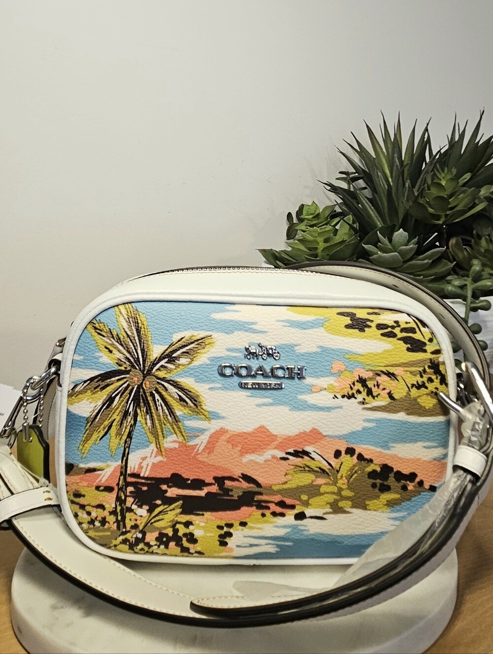 COACH Mini Jamie Camera Bag in Hawaiian Print 🌴 NWT